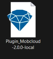 Ícone do arquivo Plugin-Mobcloud-0.2.0.rbz pronto para ser selecionado